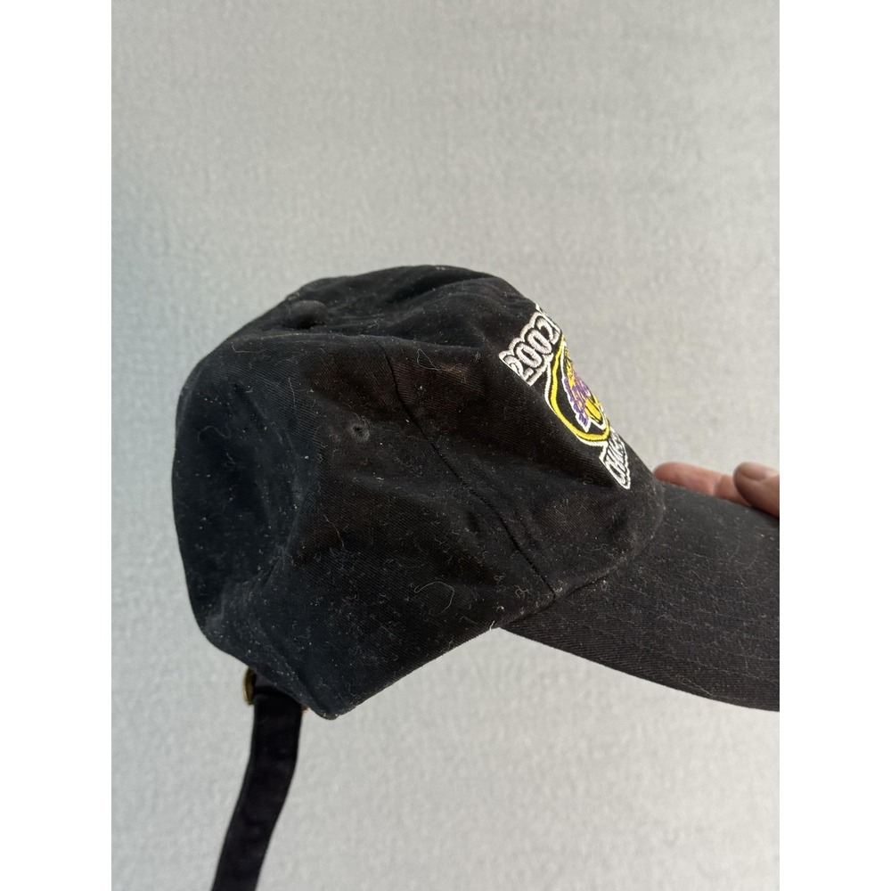 Vintage 2002 Nike LA Lakers NBA Champions Hat black Strap back - Picture 5 of 8